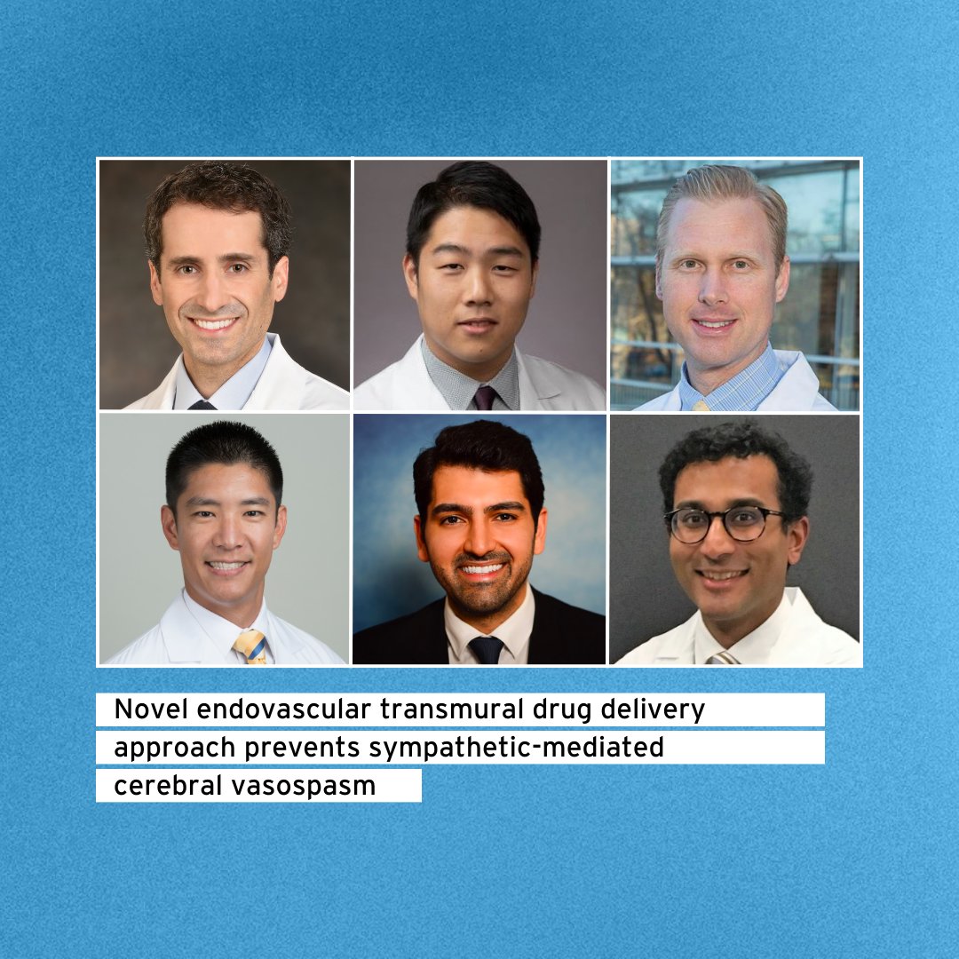 In this study, senior author @geoffreycolbymd & collaborators Dr. Jason Kim, @jerjohnson, @AWangMD, @MatiarJ, & @HMSamarage explore a novel endovascular transmural drug delivery approach that may prevent sympathetic-mediated cerebral vasospasm. Read here: jnis.bmj.com/content/early/…