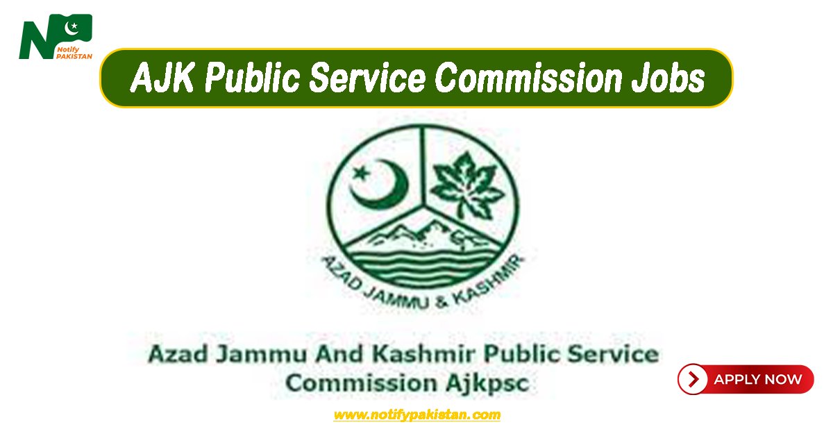 Deadline Extended: AJK Public Service Commission AJKPSC Jobs 2024 Advertisement No 1/2024
Vacancies: 1050
Apply Now: notifypakistan.com/ajkpsc-jobs/

#AJKPSCJobs #DeadlineExtended #AJKSarkariNaukriyan #PakistanJobs #GovernmentJobs #ApplyNow #KashmirJobs #LatestJobs