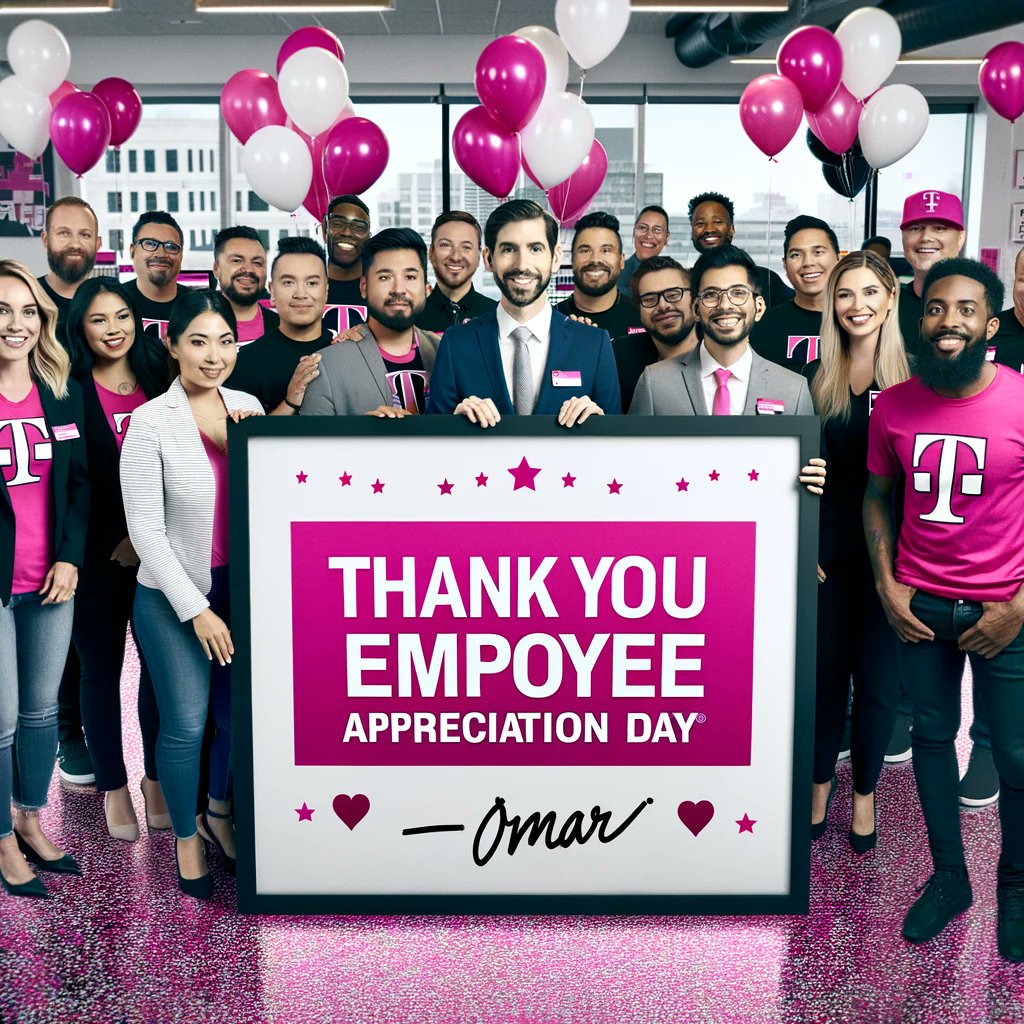 otazi's tweet photo. Celebrating #EmployeeAppreciationDay with immense pride for my @TMobile team! π We've revolutionized sports sponsorships π, launched innovative home gateways , & the game-changing T Life #superapp π±.
At the Super Bowl, #MagentaStatus redefined loyalty in a bold #Uncarrier move! πͺ A huge thanks to all teams for your incredible contributions - You are the best!β€οΈπ
#TeamTMobile #Gratitude #WeWontStop