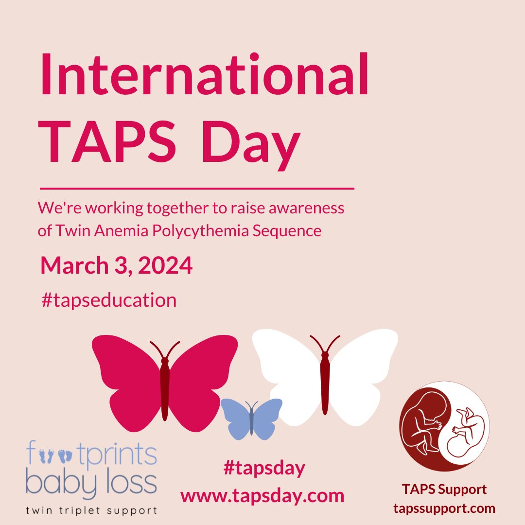 International TAPS Day is 3/3! TAPS twins have a higher chance of deafness, neurodevelopmental impairment, and perinatal mortality. Let's work together to support early intervention and updated screening protocols worldwide for better outcomes. #ITD2024 #tapsday #tapseducation