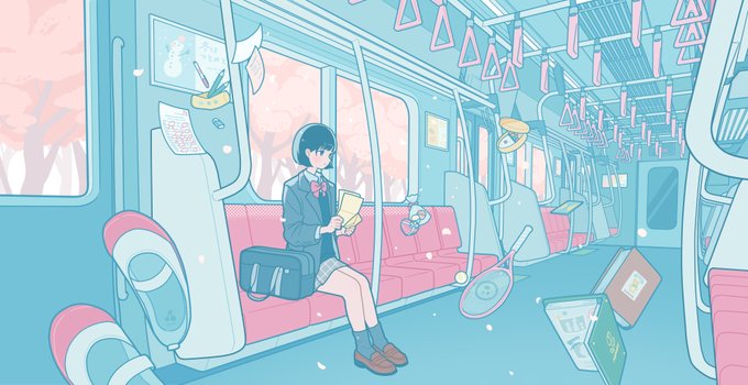 「女の子 電車内」のTwitter画像/イラスト(新着)