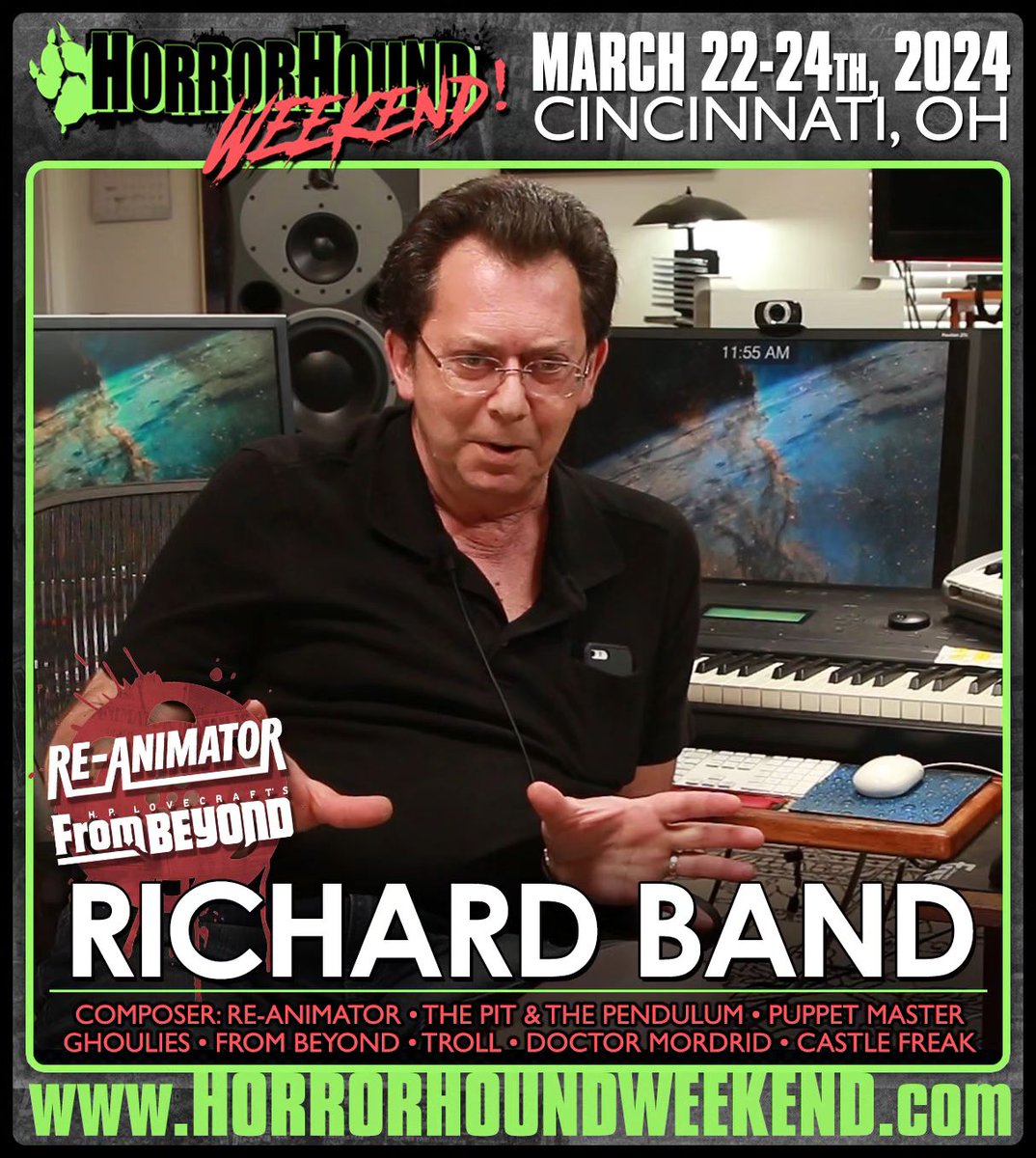 Hey y'all. Come visit me as HorrorHound Weekend returns to Cincinnati, Ohio this MARCH 22-24th, 2024. This will be the LARGEST HorrorHound Weekend event Cincinnati has EVER SEEN – They are celebrating 15 years of HHW in Cincinnati. New LPs, CDs & more!
