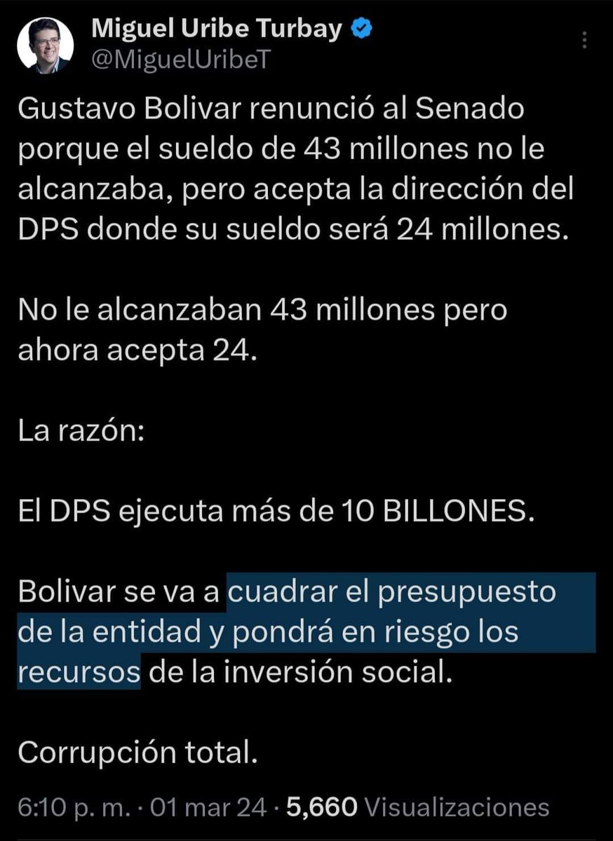 berco_v's tweet photo. @GustavoBolivar Con tu nuevo  cargo y lo que vas a rob@r quizás quizás pagarás lo que le debes al hijo del actor Díaz QEP https://t.co/b35faWYv3E