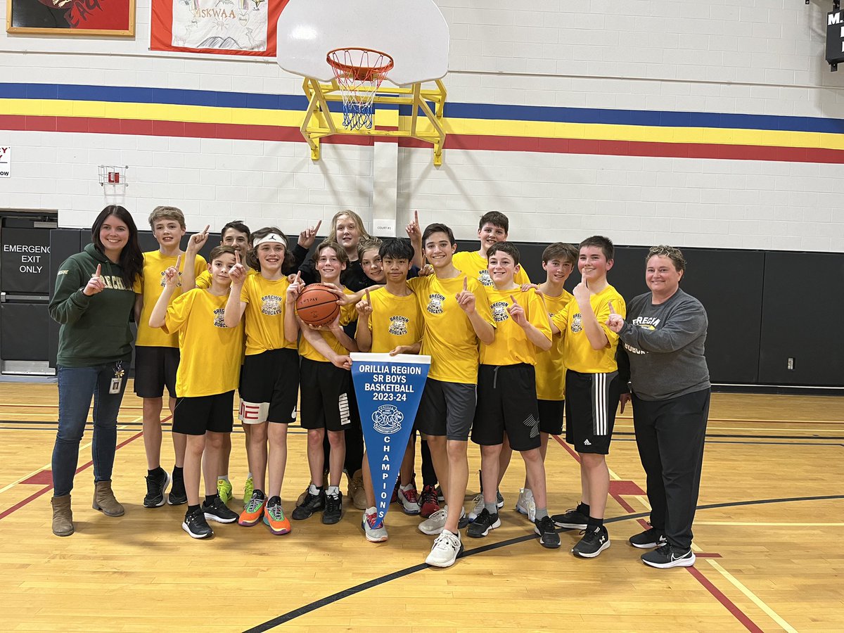 Couldn’t be more proud of our Intermediate Boys Basketball team! They showed grit, determination &amp; excellent sportsmanship today while winning the Orillia area championship! Huge shoutout to coaches <a href="/kimvarey/">Kim Varey</a> &amp; Mme Eaton! Good luck at counties on Wed!
