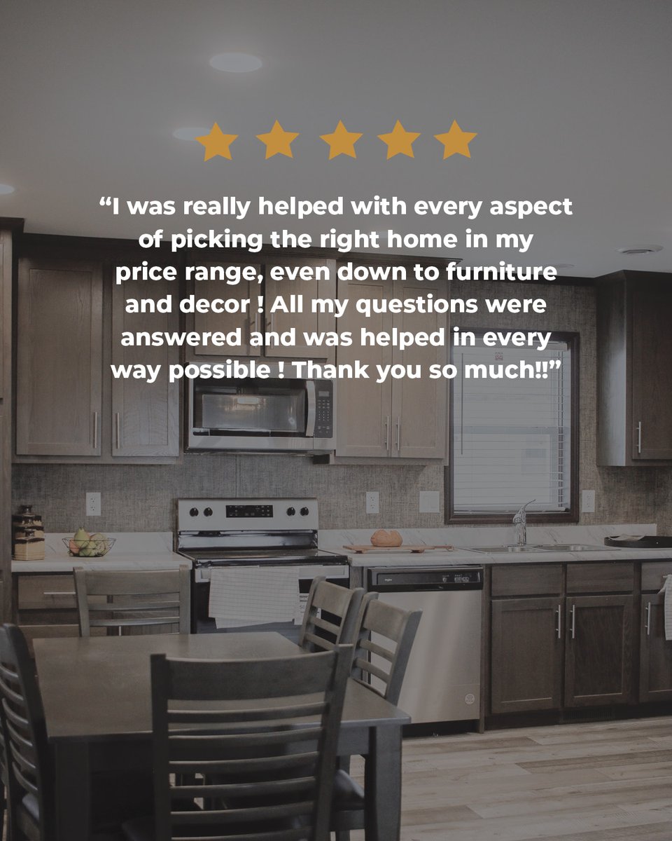 It's time for another ✨Review Friday✨ where we share a review from a customer who has bought a home from us! 🤌

#mobilehome #modularhome