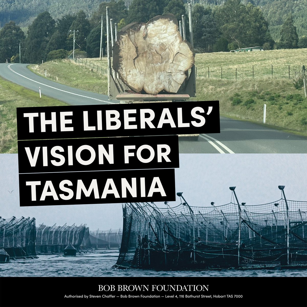 BobBrownFndn's tweet image. Yesterday&apos;s announcements by the Liberals to lock in native forest logging until 2040 and expand #toxicsalmon farming if re-elected will destroy Tasmania’s natural environment and drive species to extinction. Extinction is forever; governments are not. #VoteForests #Politas
