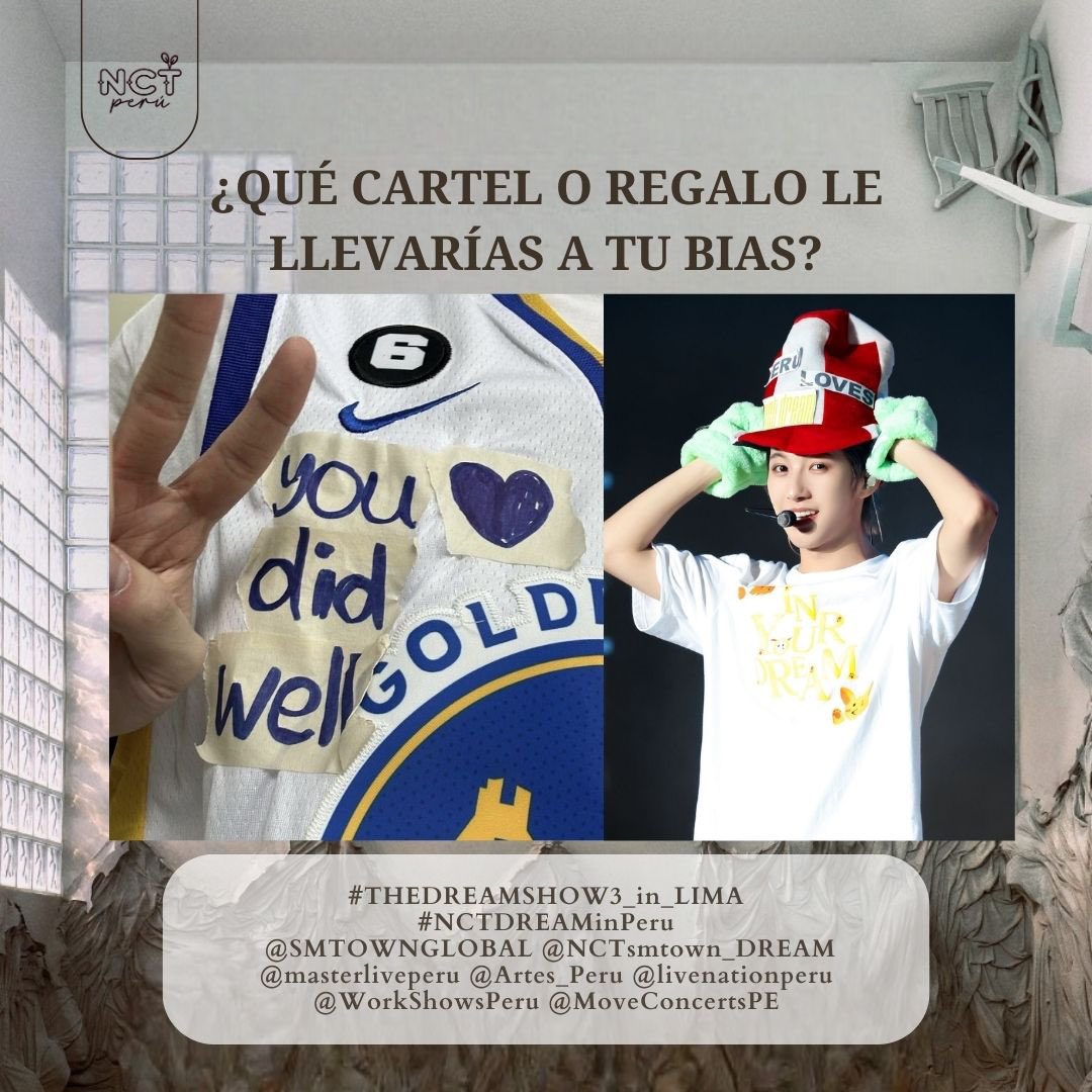 CHENLE_PERU's tweet photo. Que cartel o regalo le llevarías a tu bias?! ya tienen planeado algo??‼️💚

#THEDREAMSHOW3_in_LIMA
#NCTDREAMinPeru

@SMTOWNGLOBAL @NCTsmtown_DREAM @masterliveperu @Artes_Peru @livenationperu @WorkShowsPeru @MoveConcertsPE https://t.co/nzh6eShoFs