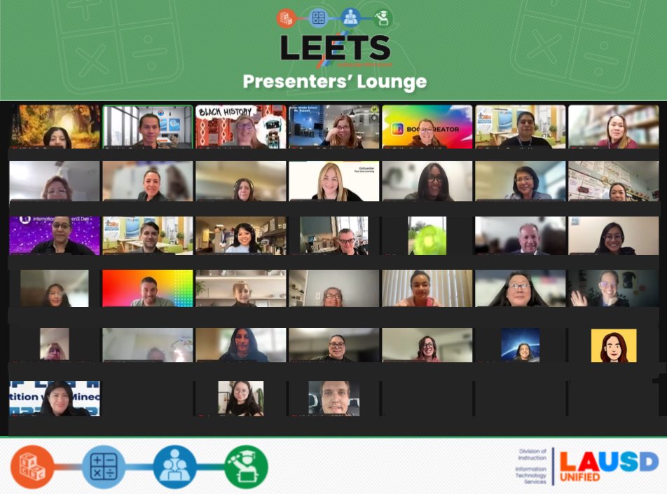 Exciting times at the presenter's lounge for #LEETS24! Our incredible breakout session presenters are gearing up to bring you an amazing day of learning & innovation. Get ready to be inspired! Check out the agenda & session details at: lausd.org/leets See you tomorrow!