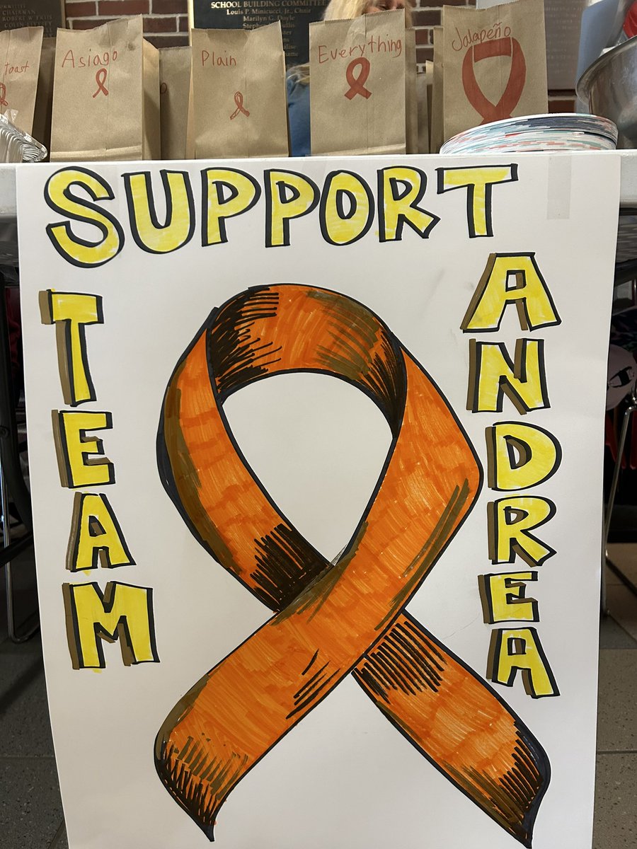 KatesClass1's tweet image. Today the Hallway Cafe raised money for our friend and colleague Andrea Liacos and Multiple Sclerosis. It was our most successful day yet! @NAMiddle is so supportive of each other. I love being a part of this staff .  #MSAwarenessMonth 🧡🧡🧡