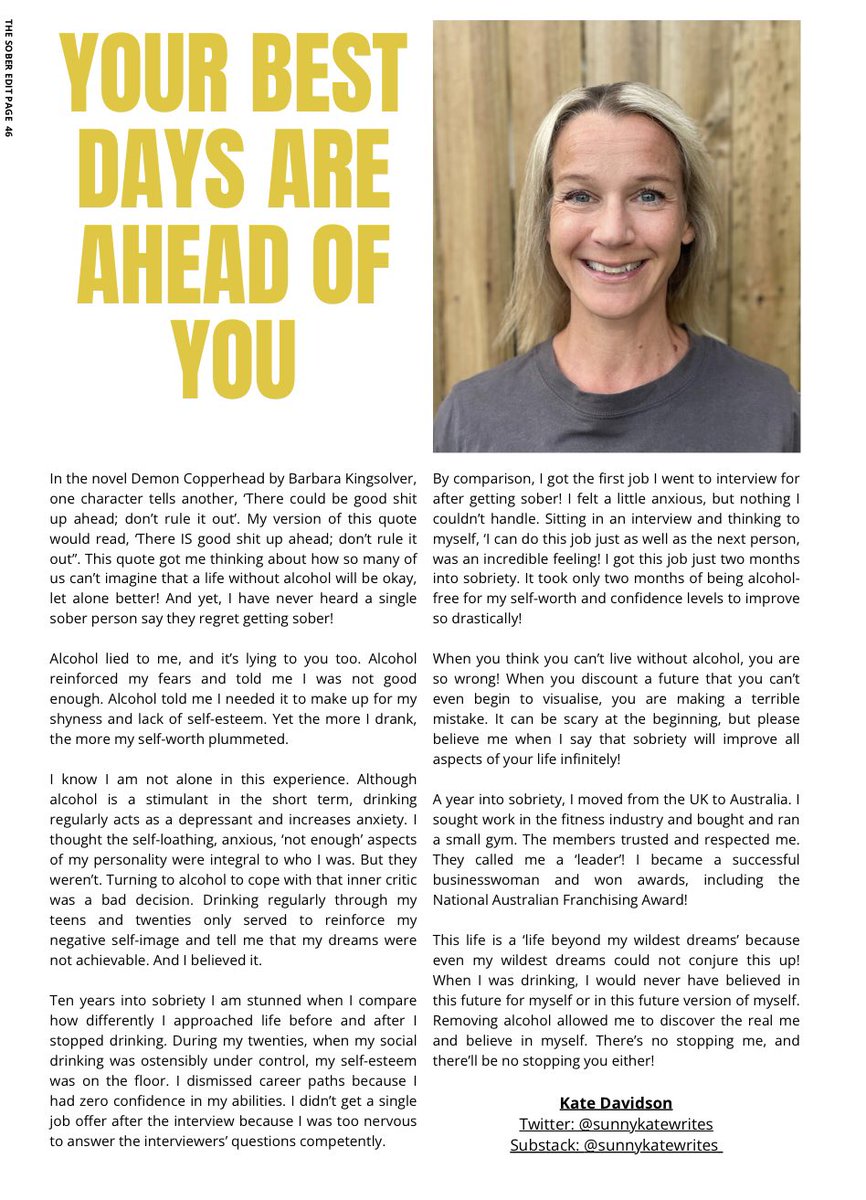 The new edition of @thesoberedit is out now! It’s an outstanding publication & I’m honoured to be featured in it! Thank you to everyone who helped me decide what to write about for this one. I hope you enjoy the read 🙏🏼👇🏼 #RecoveryPosse #thesoberedit #sober