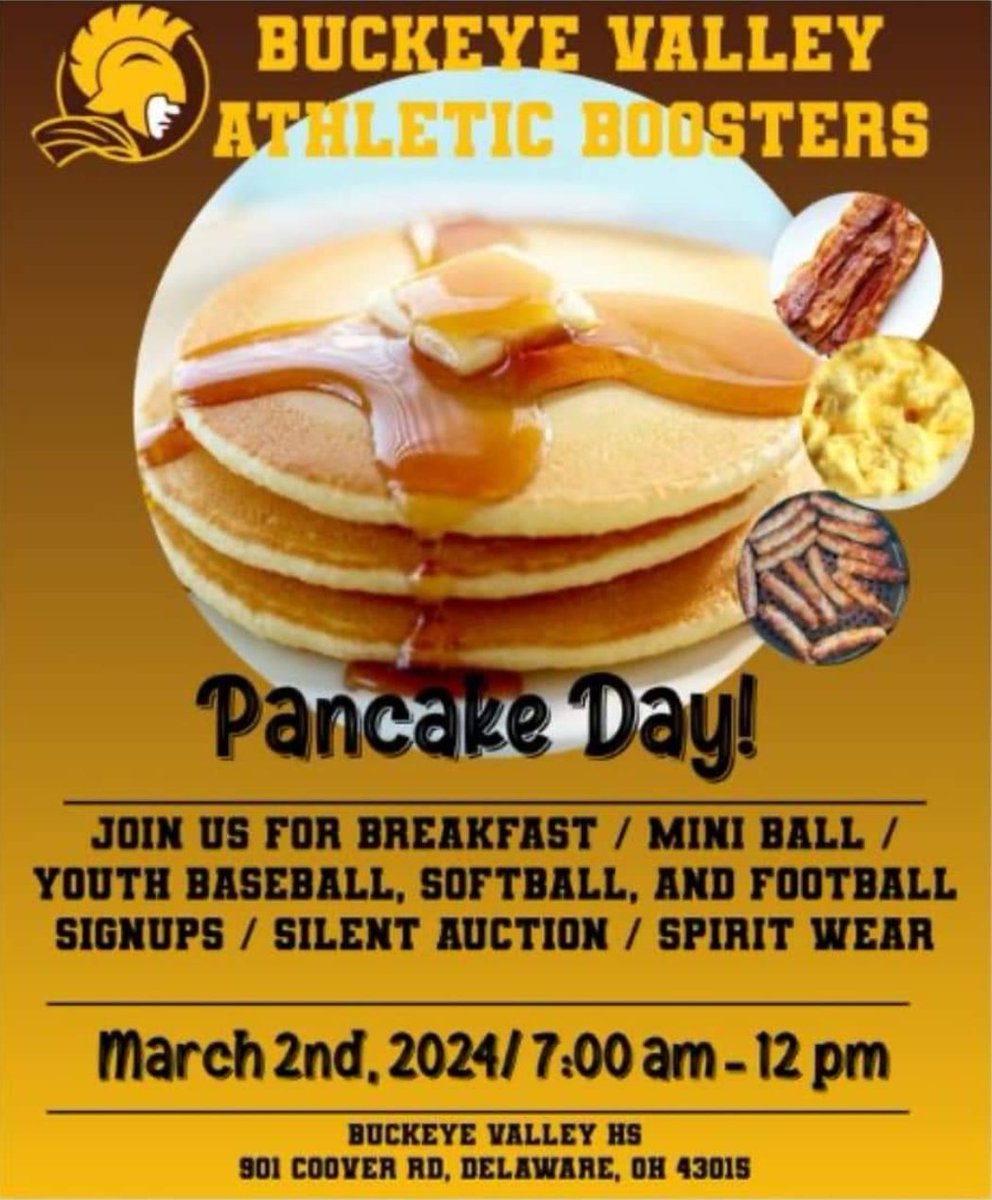 BVgsoccer's tweet photo. Don't forget to have breakfast with us tomorrow and support BV athletics! https://t.co/0MxBCLcBCP