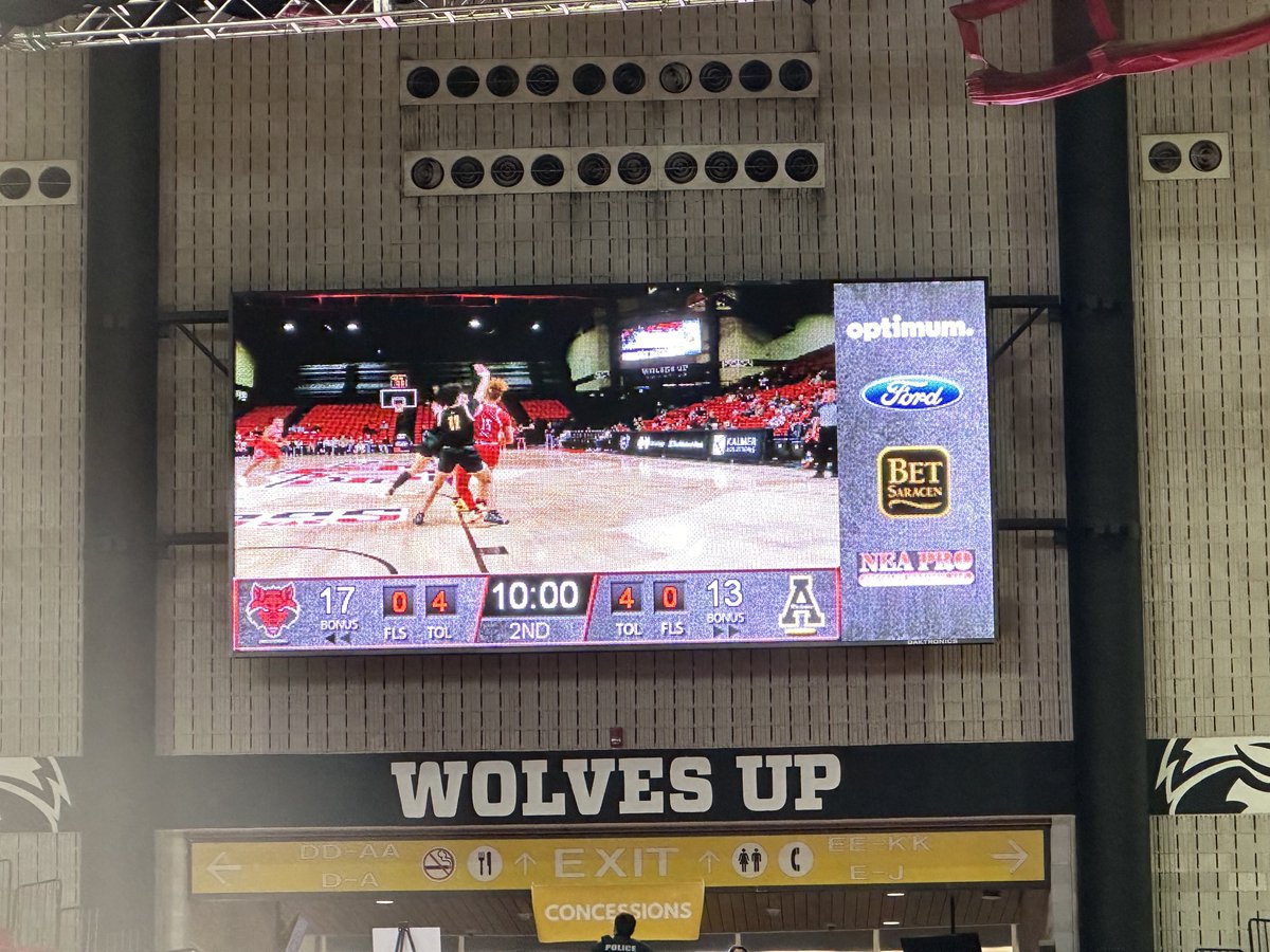 First quarter WOLVES UP❣️ ⁦<a href="/ArkansasState/">Arkansas State</a>⁩. #astate #redwolves #astateWB ⁦<a href="/AStateRedWolves/">Arkansas State Red Wolves Athletics</a>⁩ #womensbasketball