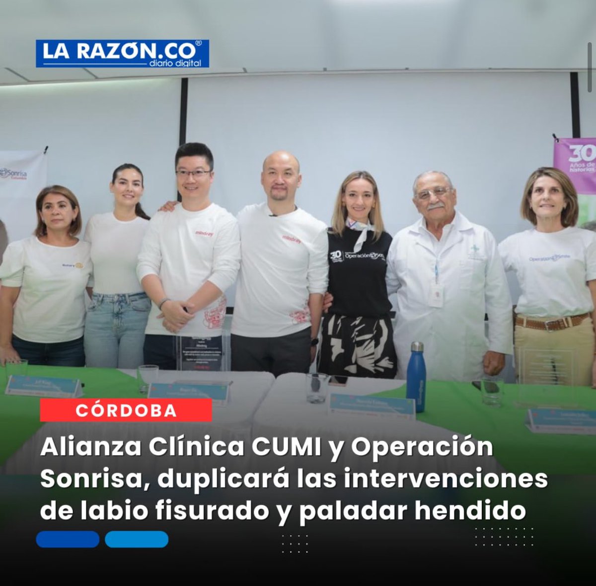 Alianza Clínica CUMI y Operación Sonrisa, duplicará las intervenciones de labio fisurado y paladar hendido en Córdoba larazon.co/cordoba/alianz… vía <a href="/LaRazonCo/">LA RAZÓN. CO</a>