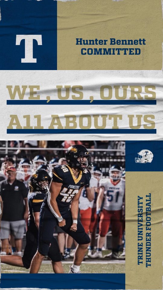 #AGTG Blessed to Say I am committing to Trine University!!! Let’s get to work!!! <a href="/TrineThunderFB/">Trine Thunder FB</a> <a href="/CoachAbbs/">Troy Abbs</a> <a href="/CoachWilliamsJ/">Jonas Williams</a> <a href="/MHSBeMOORE/">Mooresville Athletics</a> <a href="/IndianaPreps/">Indiana Preps</a> <a href="/BramWood33/">Bram Wood MS, CSCS</a> <a href="/PrepRedzoneIN/">Prep Redzone Indiana</a>
