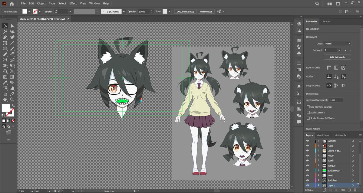 Rexhernan22's tweet photo. This looks so cursed, but still raw. Lemme cook lol

I usually don't use Illustrator, enough for today I'll do the rest in Ae later lmfao

#ChizuKoyote #chizzart https://t.co/RBJvEN9vxO