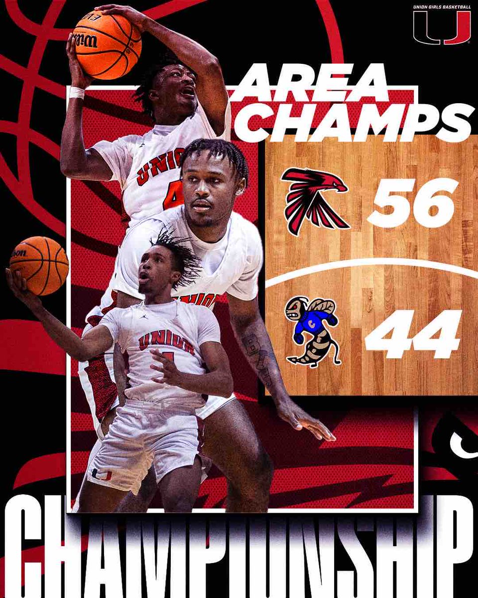 🏀🏆 CHAMPIONS ALERT! 🌟 <a href="/Union_Hoops/">Union Basketball</a> defeated Choctaw 56-44 to clinch the Area Championship! 🎉🔥 The State playoffs await, and our team is geared up for the challenge. Let the State journey begin!