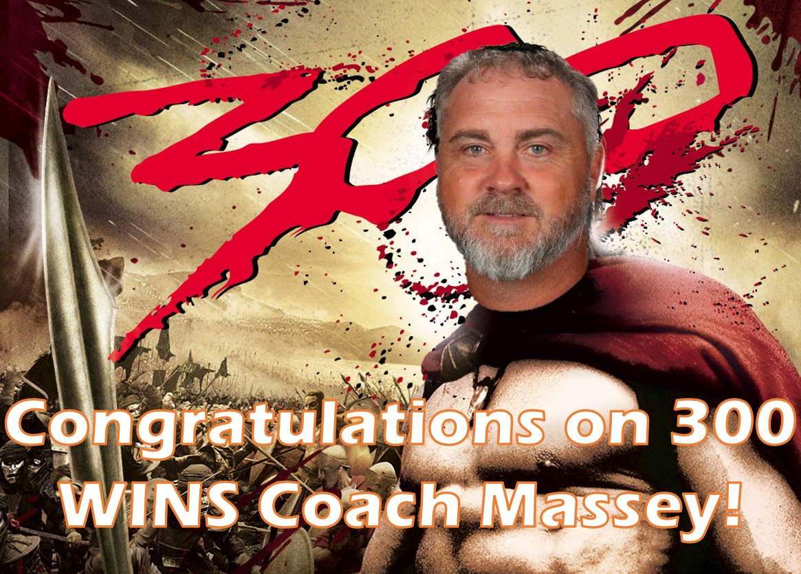Congratulations to Coach Massey on 300 WINS!  One of the best in the business!