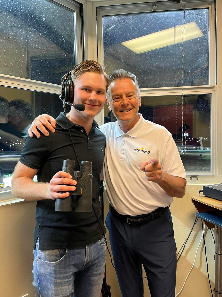 19yo Alex Persson from Sweden on the mic tonight AT THE MEADOWLANDS! <a href="/kenvoiceover/">Ken Warkentin</a>
