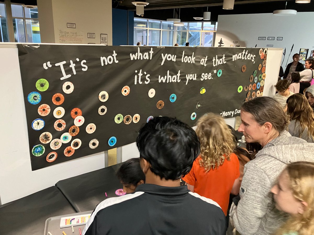 Design39Campus's tweet image. How does PERSPECTIVE help us gain empathy and a better understanding of the world? 4th and 5th graders created an interactive experience to showcase their learnings and reflections at their Exhibition of Learning. #d39c #exhibitionoflearning #collaboration @PowayUnified