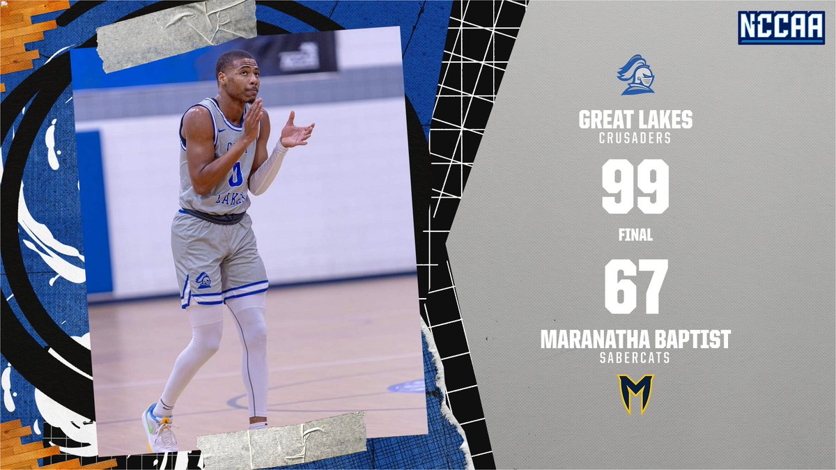 Regional Semi Final win!!
Men's Basketball takes care of business against Maranatha Baptist University!!
Join us tomorrow for Championship Saturday as GLCC Men and Women's basketball programs compete for Regional championships!! 🏆🏆
🔵⚪️ #NewEra