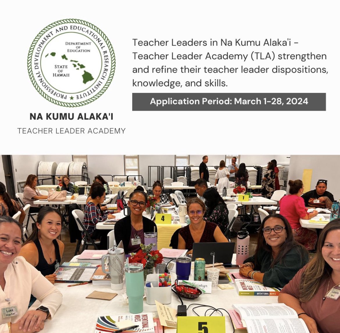 The application for SY 24-25 @TLA808 opened today! Visit bit.ly/TLA808 for more information or head to eHR to submit an application before it closes on March 28th. #808educate @HIDOE808