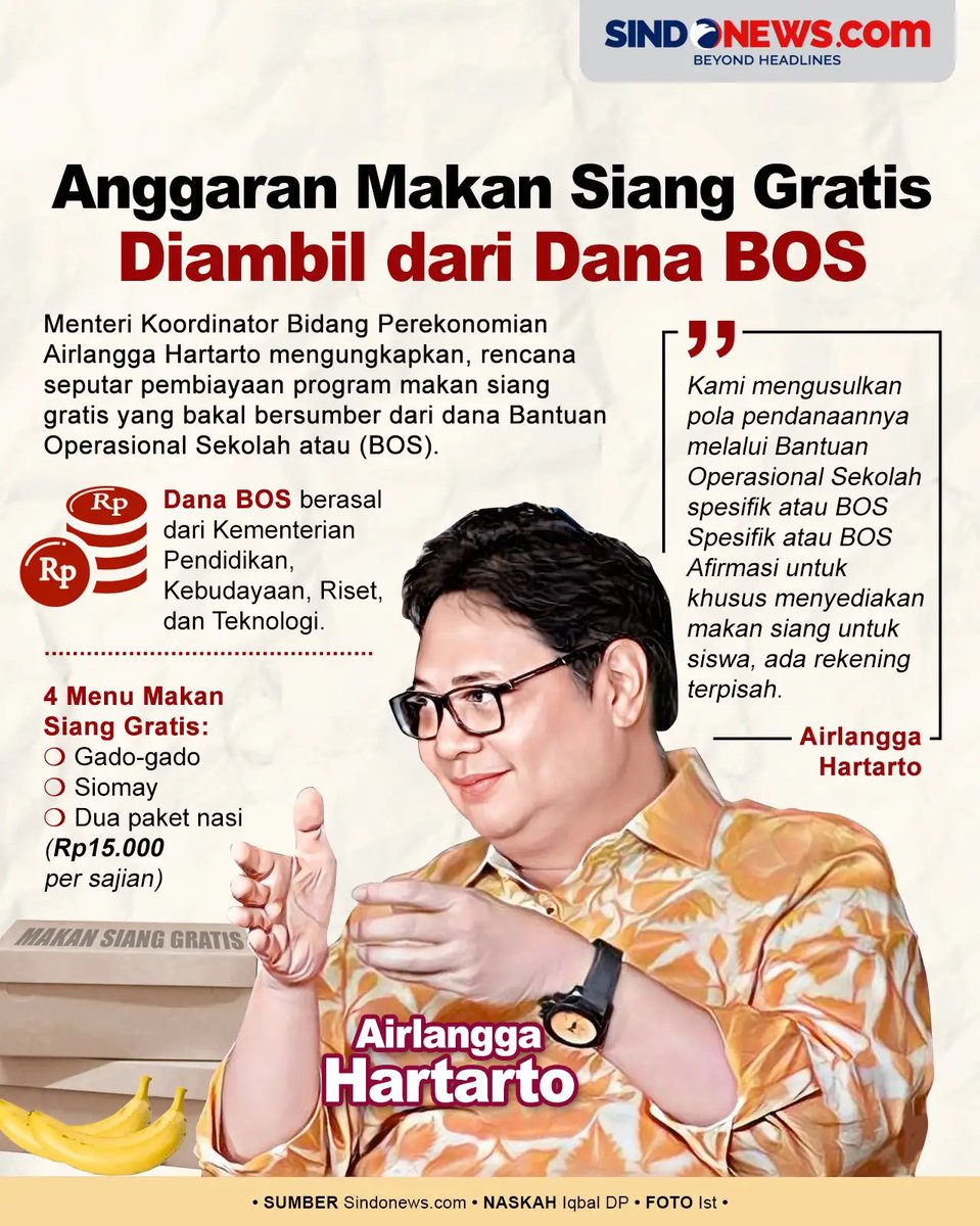Ngomongin wacana program makan siang gratis pakai dana BOS. Timses 02 bilang kalau program ini bakal ngikutin MDM (Midday meal scheme) India yang sudah ada sejak 1995.

Artinya ini program dari awal udah salah langkah. Kenapa?