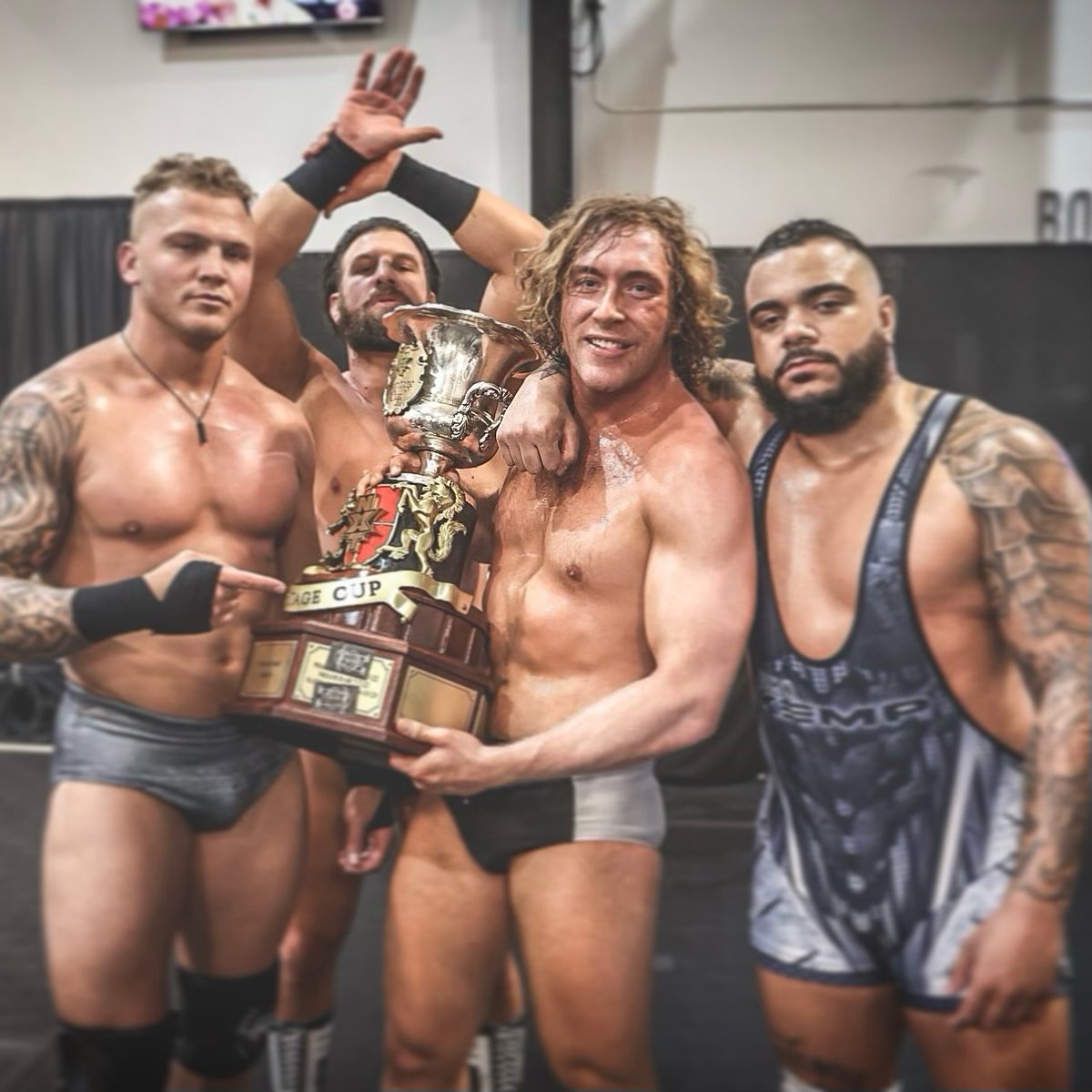 Today is Damon Kemp's birthday! Here is a specific recent photo of us together to commemorate it! #NoQuarterCatchCrew 🥳🦍🏆 @damonkempwwe #WWENXT