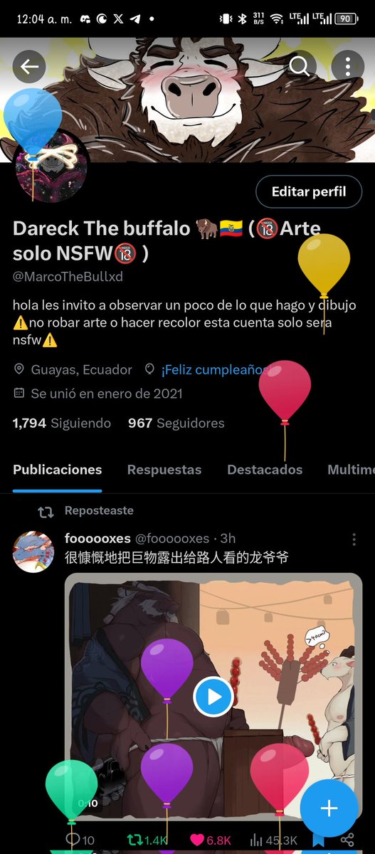 Vamos! Globos si!!!☺️ 🎂*Agitando felizmente la cola mientras es rodeado de globitos*🎂