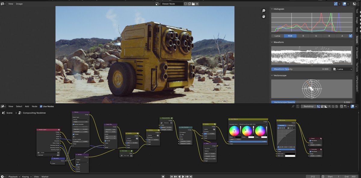 It's time to compose, this time I decided to use only blender for this workflow
#b3d #blender3d #blender #3D