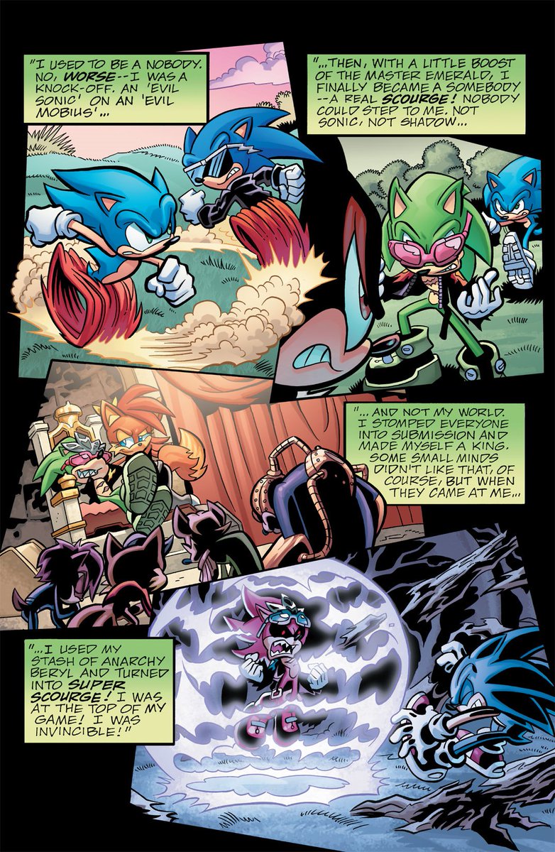 ScourgePics's tweet photo. From Sonic Universe Issue 29 writing by Ian Flynn and art by Tracy Yardley
#ArchieSonic #Sonic #Scourge #SonicTheHedgehog #ScourgeTheHedgehog https://t.co/lWXBssU48q