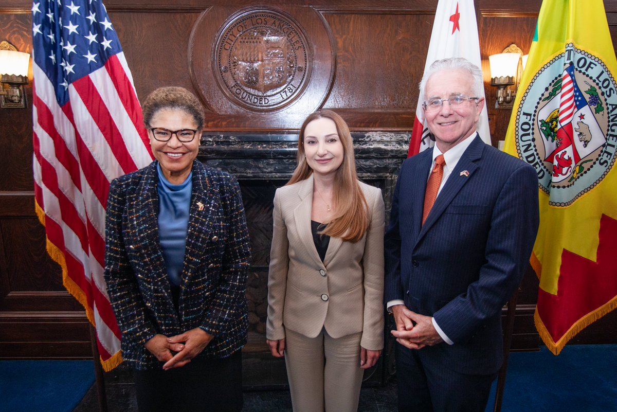 Earlier this week, the world marked the tragic 36th anniversary of the Sumgait Massacres of 1988. Today, we welcomed the Ambassador of the Republic of Armenia to City Hall. Our city honors the victims of the Sumgait pogrom and continues to stand with Armenians in LA and abroad.