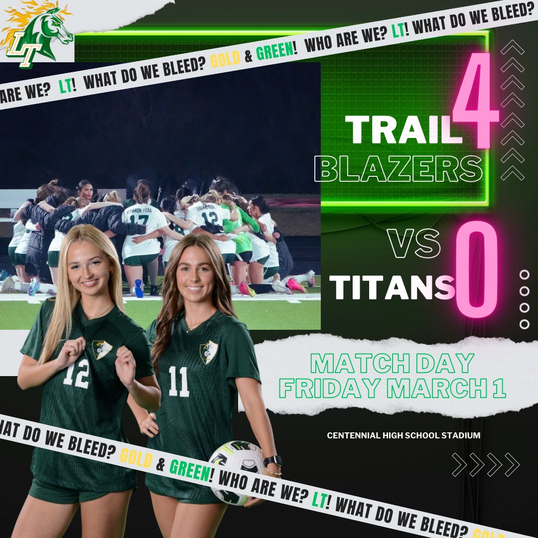 Trail Blazers win! 🔥⚽️💚 Dominant defense and clutch plays sealed the victory!💚⚽️🔥
⚽️⚽️🅰️<a href="/MadisonAsel/">Madison Asel</a> 
🅰️🅰️<a href="/Micayla2025/">Micayla Decker ⚽️</a> 
⚽️Sydney #6
⚽️ Finley #18
🅰️ <a href="/JordynBrue/">Jordyn Brue</a>