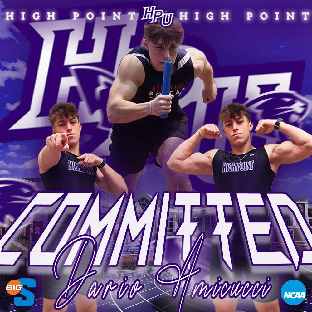 I am honored to announce my commitment to Highpoint University and blessed with the opportunity to be apart of their division 1 track and field program. I would like to thank everyone who has supported me in reaching this goal.