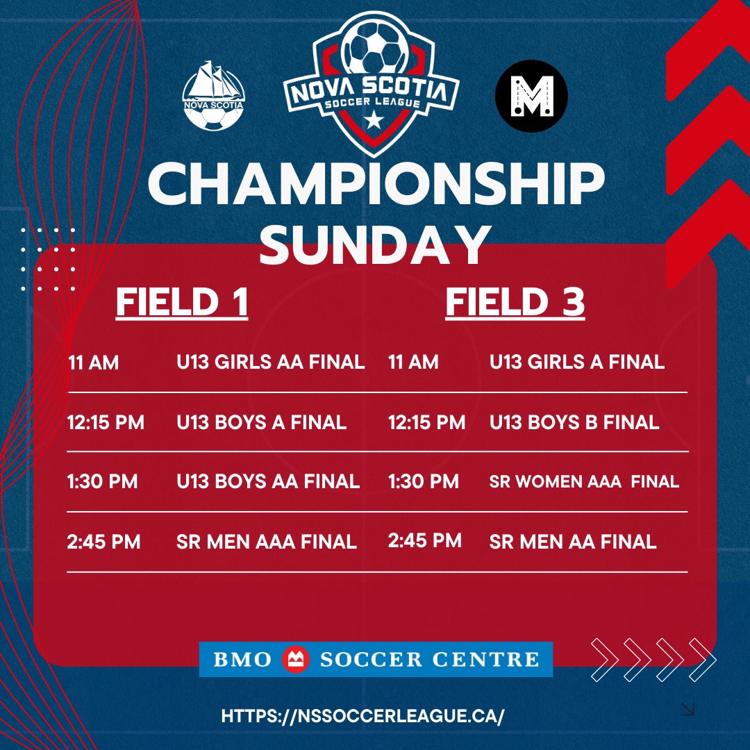 The NSSL has partnered with <a href="/MaritimeAthlete/">Maritime Athletic PROfiles</a> PROfiles to live stream the final 🥇matches of each NSSL Indoor division.

Please join us in supporting the amazing players playing in these matches!

nssoccerleague.ca

#nssl #soccerns #Championship