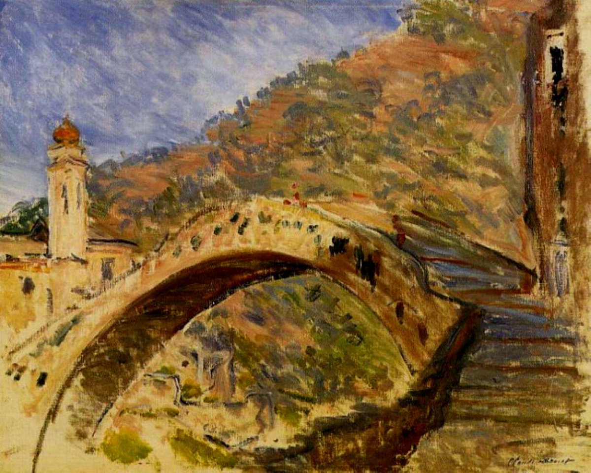 Dolceacqua, Bridge, 1884 // More Monet 👉 linktr.ee/monet_artbot