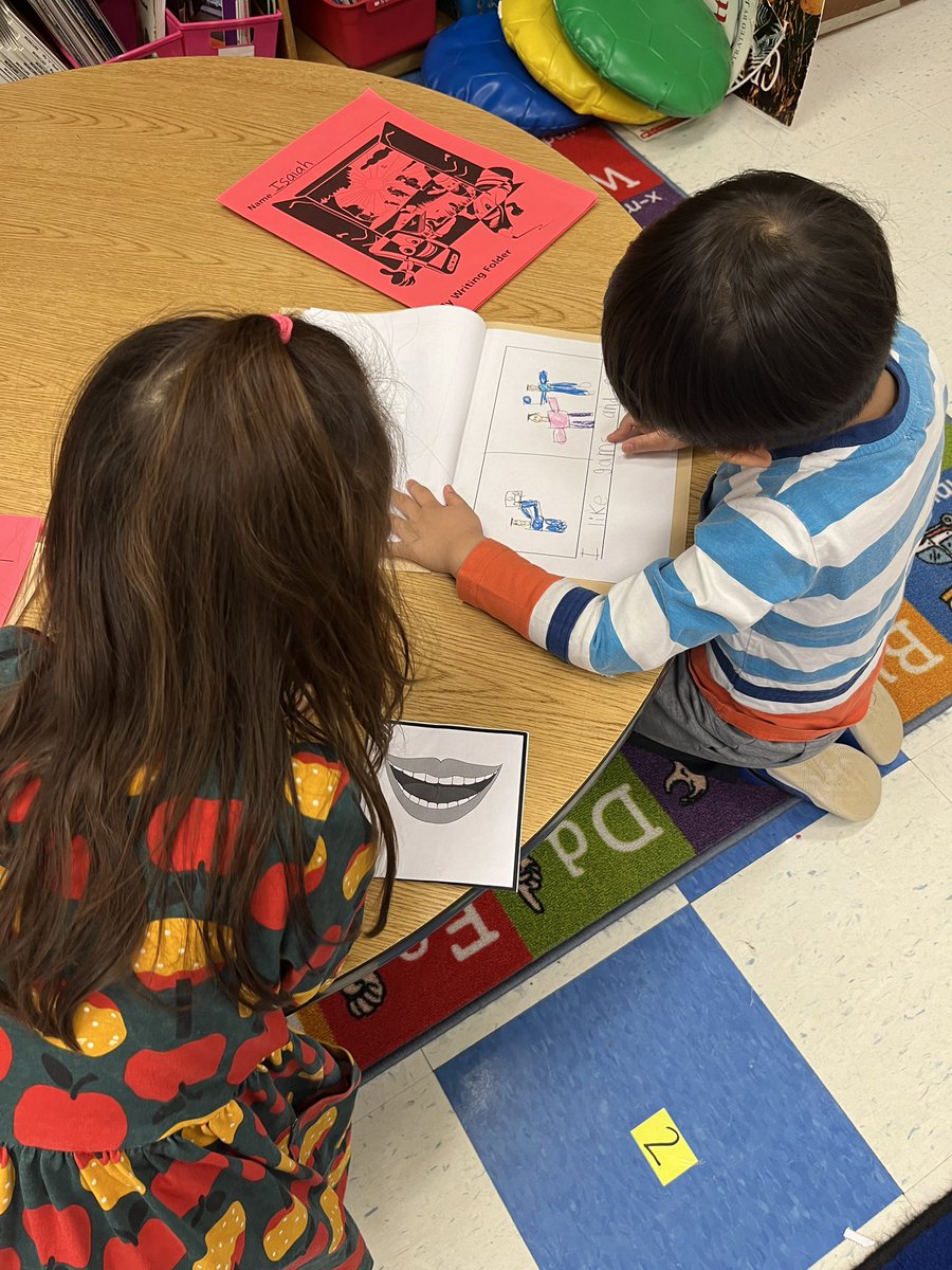 CRESKinder's tweet photo. Kinders sharing their writing using communicator cards as reminders to speak clearly and listen attentively! #cresculture #cresconnections @centreridgees https://t.co/SYQWOcYY7H