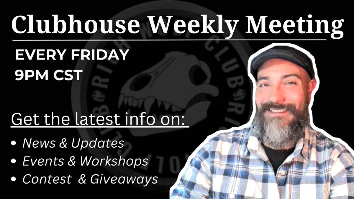 Clubhouse Weekly Meeting starts in 20 mins...

New Members are encouraged to join!
discord.gg/kv4quACz?event…