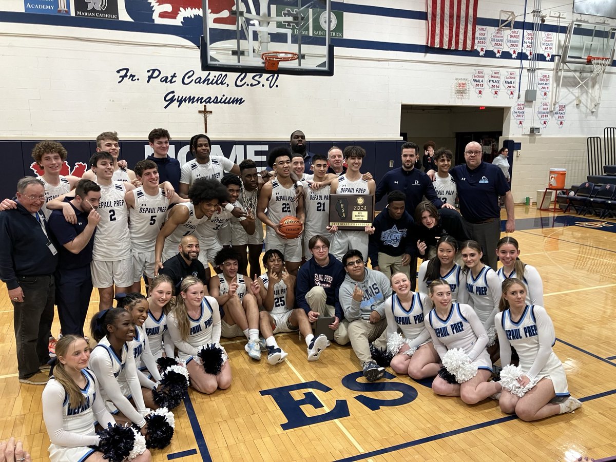 ⁦<a href="/DePaulPrepMBB/">DePaul Prep MBB</a>⁩ are IHSA Sectional Champions!!