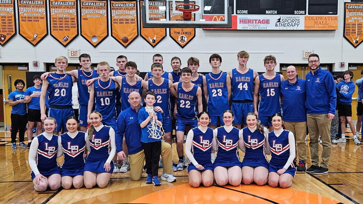 Eagles win the Sectional Championship in Double OT 55-49 over a really good Coldwater team.. We are so incredibly PROUD of the HEART, TOUGHNESS and TOGETHERNESS our guys showed tonight!!! Thank you to all the fans who came to support us - we appreciate you!
#TeamAboveAll