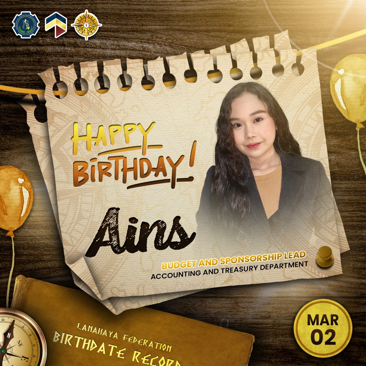 nfjpiasibanlaok's tweet photo. R4 JPIANs! Let us greet our 𝑩𝒖𝒅𝒈𝒆𝒕 𝒂𝒏𝒅 𝑺𝒑𝒐𝒏𝒔𝒐𝒓𝒔𝒉𝒊𝒑 𝑳𝒆𝒂𝒅, 𝗔𝗶𝗻𝘀𝗹𝗲𝘆 𝗝𝘂𝘀𝘁𝗶𝗻 𝗠𝗮𝗿𝗶𝗲 𝗙. 𝗗𝗲 𝗩𝗶𝗹𝗹𝗮, a happy and magnificent birthday. 🎂🌞

#LanahayaBirthday
#NFJPIAR4 https://t.co/HPrDN6zBzc
