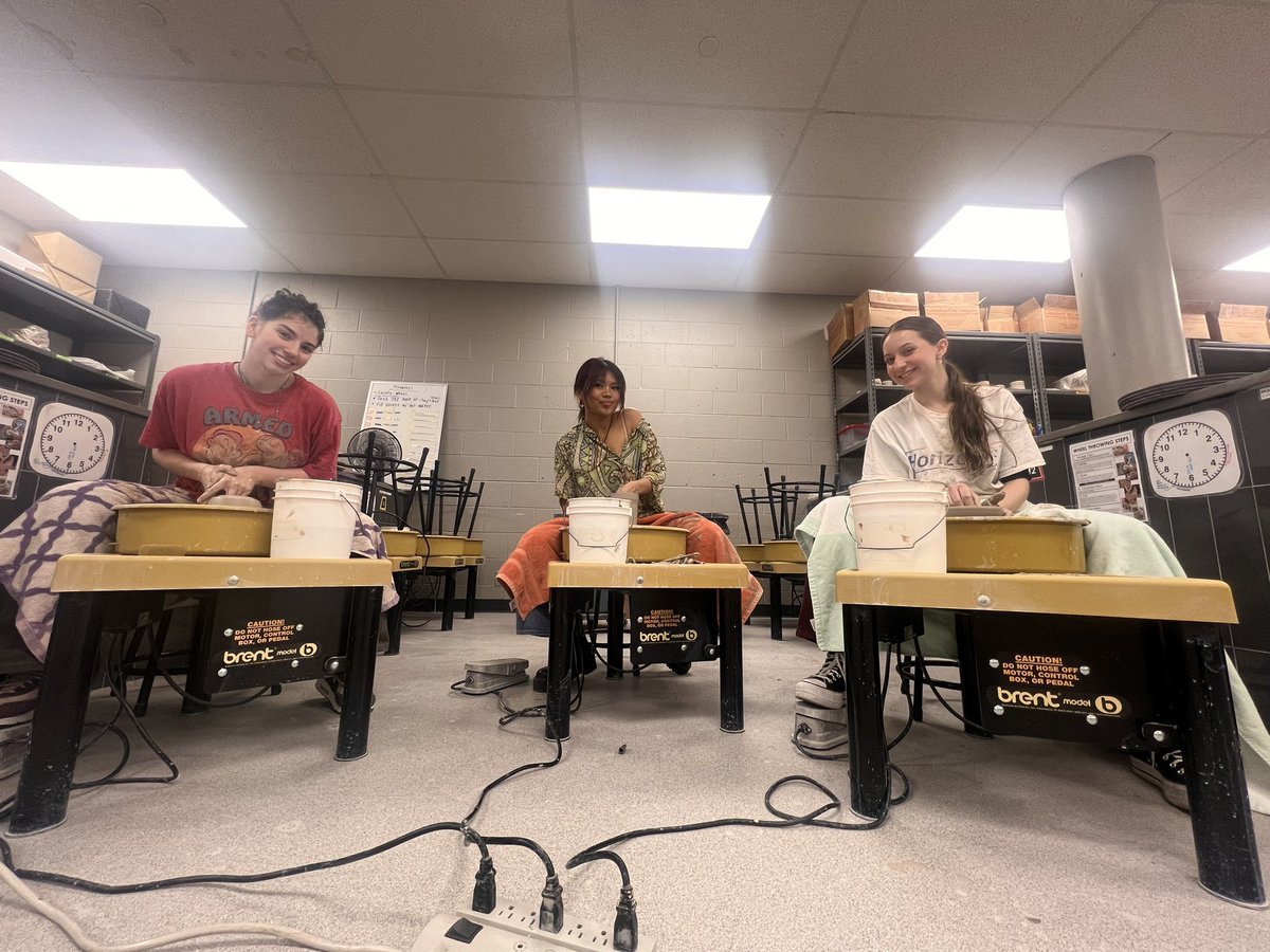 Spending two hours on the wheel on a Friday night? Thanks for demonstration wheel throwing!