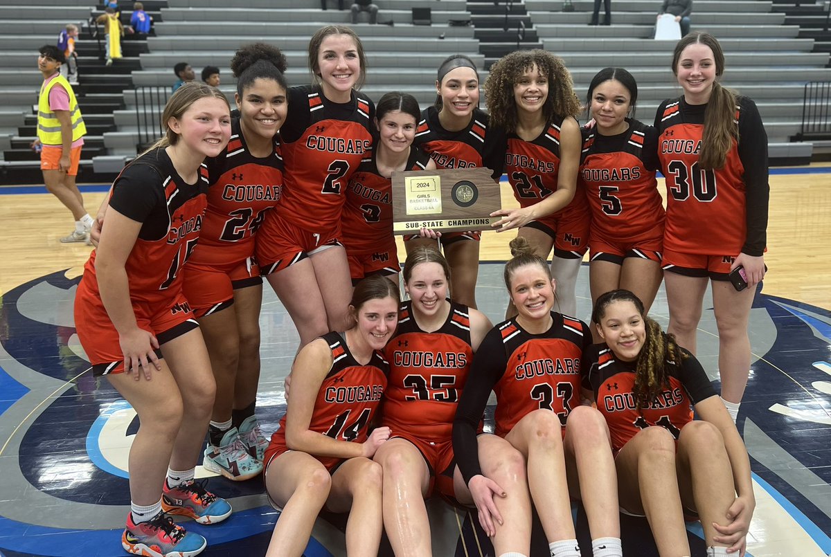 Congratulations <a href="/SMNWLCBBall/">Lady Cougar BBall</a> your 6A SubState Champions.  Great game vs a very good Olathe West team. #EveryDayChampions <a href="/smnw_office/">SMNW Office</a>  <a href="/SFLLeagueKS/">Sunflower League</a> <a href="/theSMSD/">SM School District</a> <a href="/KSHSAA/">KSHSAA</a>