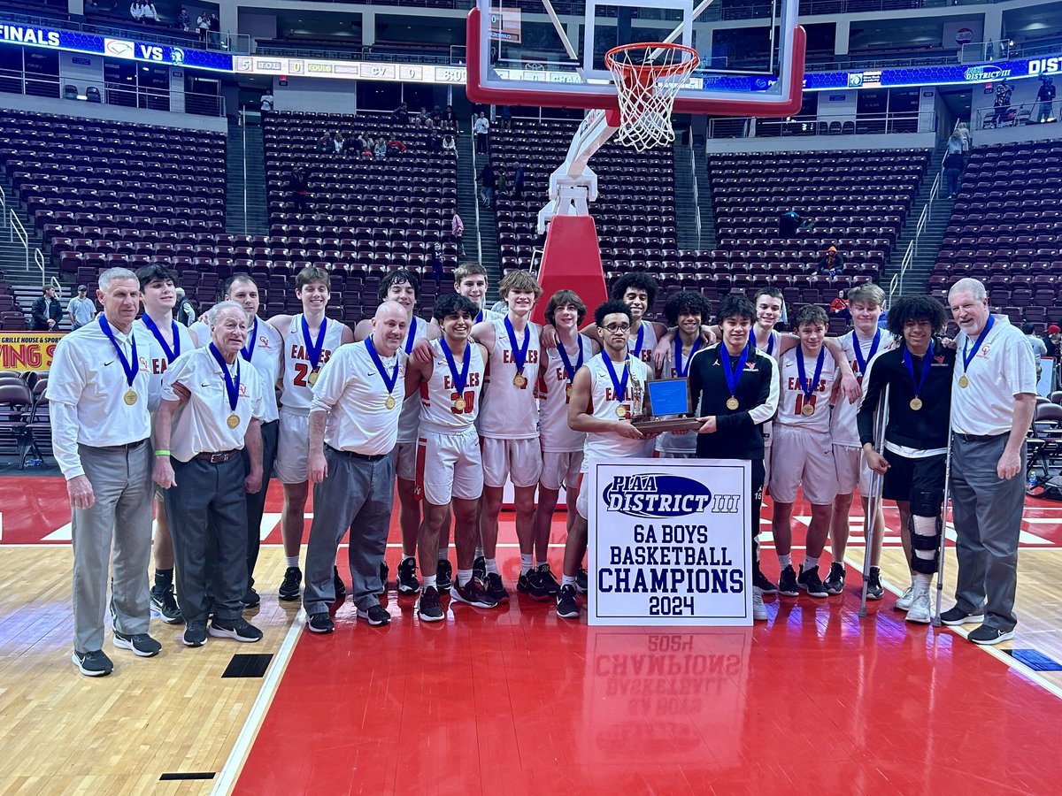 Cumberland Valley SD (@cvsdnews) on Twitter photo 🥇 DISTRICT III 6 A CHAMPS! Please help us congratulate our <a href="/CVSDeagles/">CVSD Athletics</a> 🏀 Boys Basketball team on their 48-39 win at the Giant Center tonight, earning them their first District Championship in program history!
#CVproud 🥇 DISTRICT III 6 A CHAMPS! Please help us congratulate our <a href="/CVSDeagles/">CVSD Athletics</a> 🏀 Boys Basketball team on their 48-39 win at the Giant Center tonight, earning them their first District Championship in program history!
#CVproud