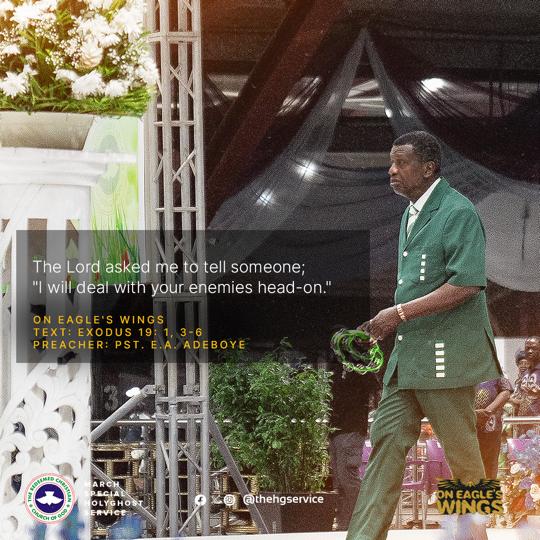 The Lord asked me to tell someone; I will deal with your enemies head-on.” - Pastor Adeboye Day 2 2024 Special Holy Ghost Service #OnEaglesWings