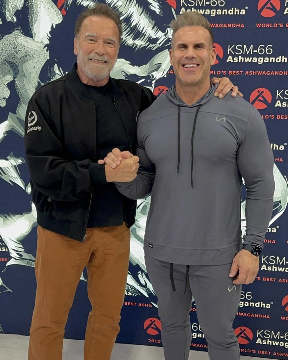 Here at the Arnold Sports Festival with one of my idols @Schwarzenegger. I’m honored to be receiving the Lifetime Achievement Award from you tomorrow night. Thank you for all you’ve done for me and what you do for the bodybuilding community.