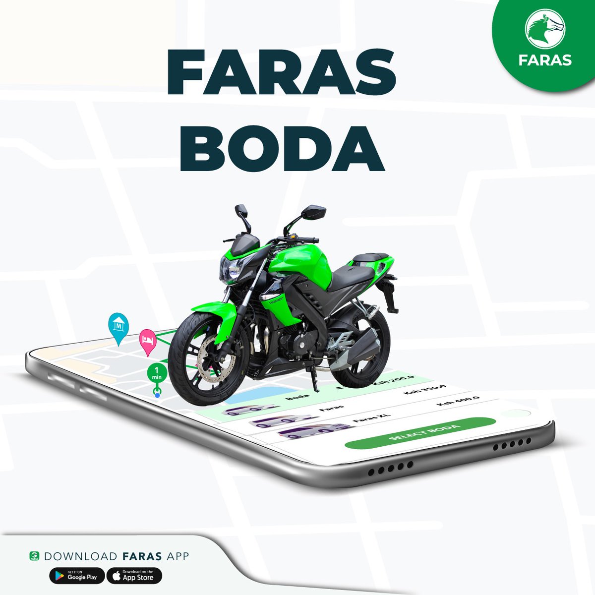 Discover the joy of hassle-free commuting with @farasKenya Boda. #RideWithFarasBoda Our motorbike rides are not just a means of transportation; they're a way to escape traffic and reach your destination faster. Try Faras Boda for a new level of travel convenience!