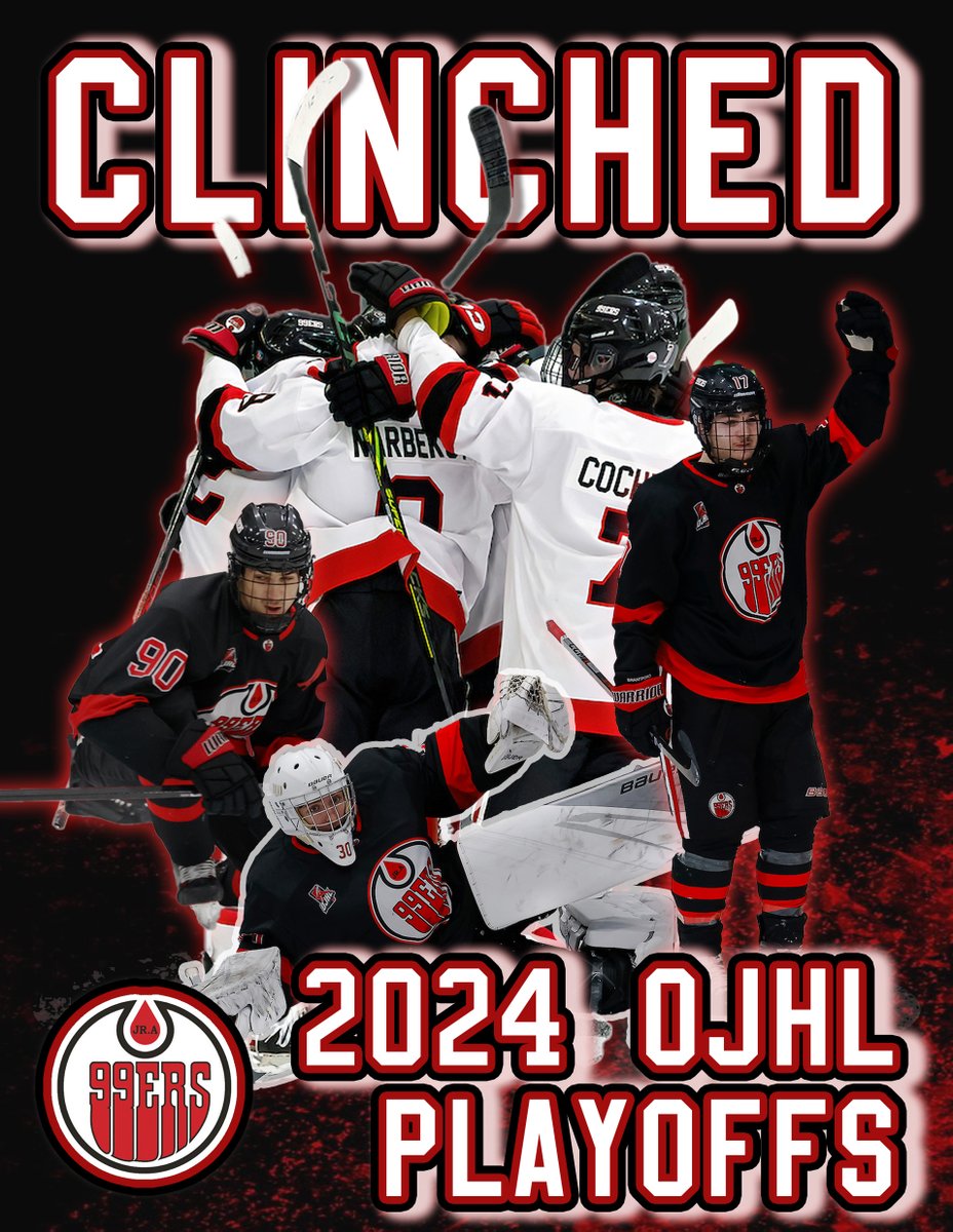 This team had five wins total last season...

TONIGHT WE HIT W #25 AND PUNCHED OUR TICKET TO THE <a href="/OJHLOfficial/">OJHL</a> PLAYOFFS!!!

#OurTime | #99ersNation