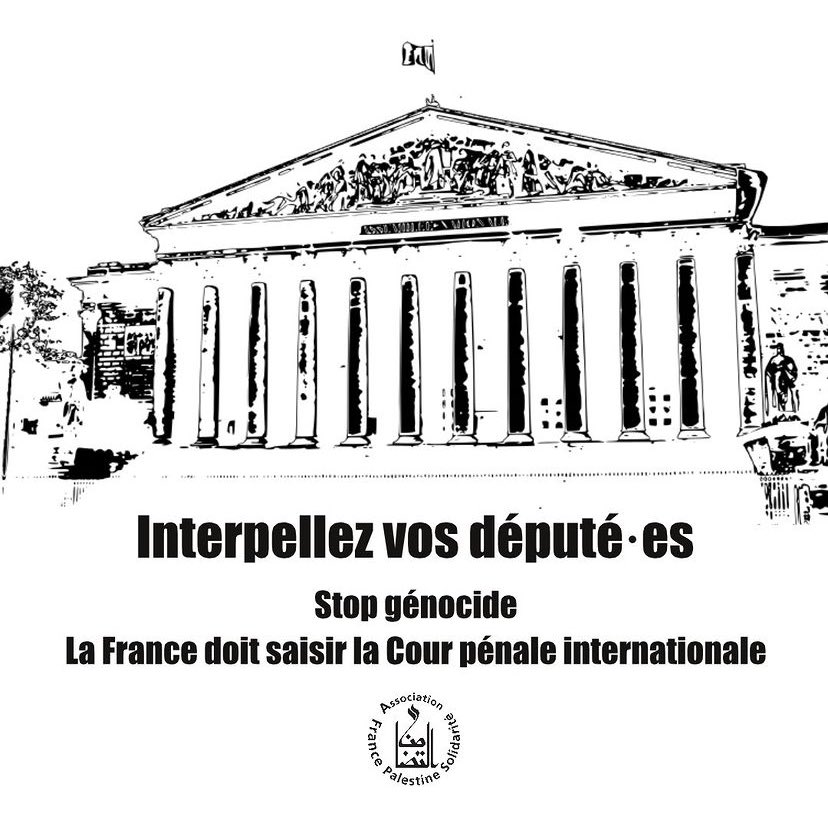 liliaaade's tweet photo. 🇵🇸 Appel à l’action de l’AFPS 

Écrivez à vos https://t.co/PRfV1FUMjK via ce lien : https://t.co/rVyiyDALRN 

Afin que la résolution transpartisane pour saisir la CPI sur Gaza soit débattue et votée à l’Assemblée Nationale, elle doit être signée par un plus grand nombre. https://t.co/e0bKv9058u