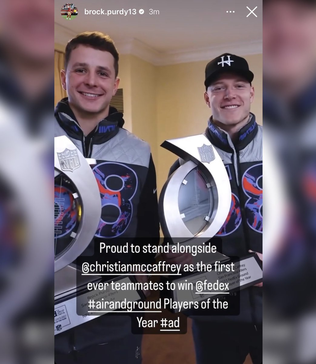 Coach_Yac's tweet image. Brock Purdy just put this on his IG story 🫡