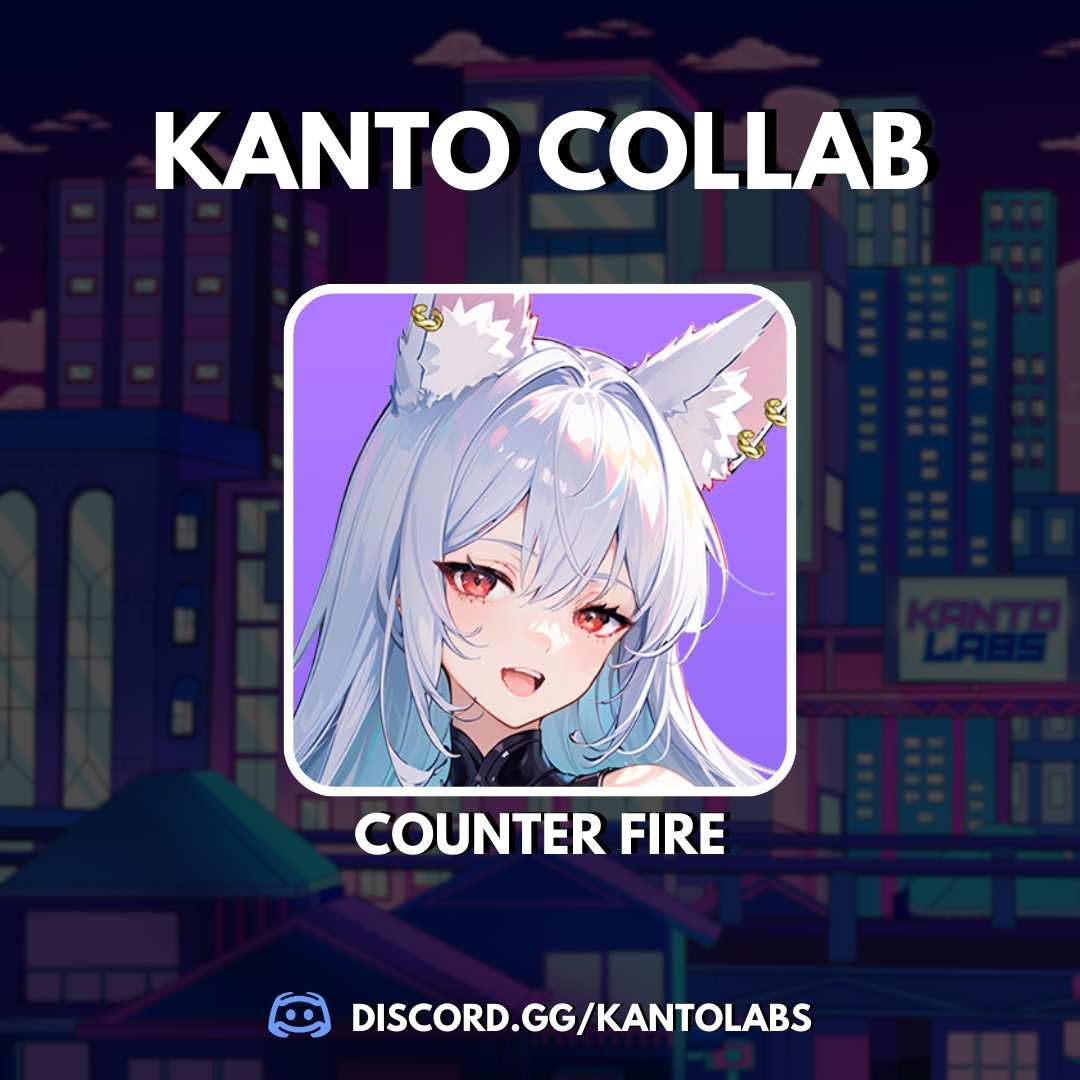 We're excited to announce our collaboration with <a href="/playCounterFire/">Counter Fire</a> 🤝

Counter Fire is pioneering the integration of anime MOBA and Battle Royale into blockchain mobile gaming.

Kanto Labs is thrilled and anticipates their mint happening this month. 💜

Kanto Elites, take note: